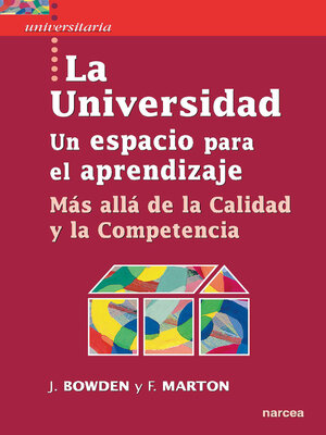 cover image of La Universidad. Un espacio para el aprendizaje